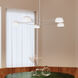 Ray LED 45.25 inch Warm Gray and Opal White Chandelier Ceiling Light