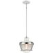 Seaway Passage 1 Light 10 inch Polished Nickel with White Mini Pendant Ceiling Light
