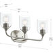 Ilia 3 Light 22 inch Brushed Nickel Bath Vanity Wall Light