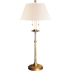 Chapman & Myers Dorchester 22 inch 40.00 watt Antique-Burnished Brass Table Lamp Portable Light in Silk