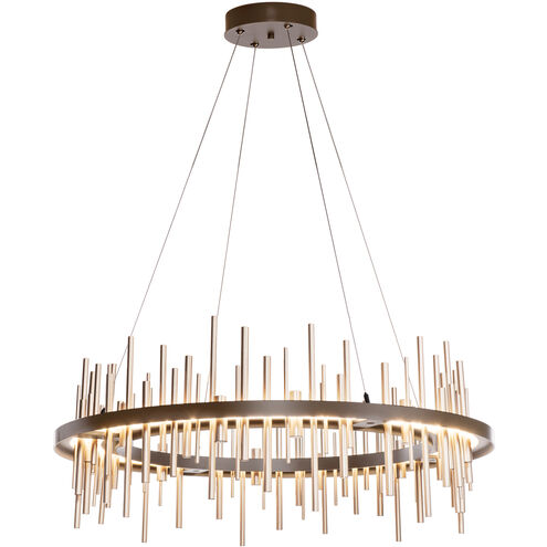 Cityscape LED 38 inch Modern Brass and Soft Gold Pendant Ceiling Light in Modern Brass/Soft Gold, Circular