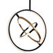 Trilogy LED 17 inch Black and Brass Pendant Ceiling Light