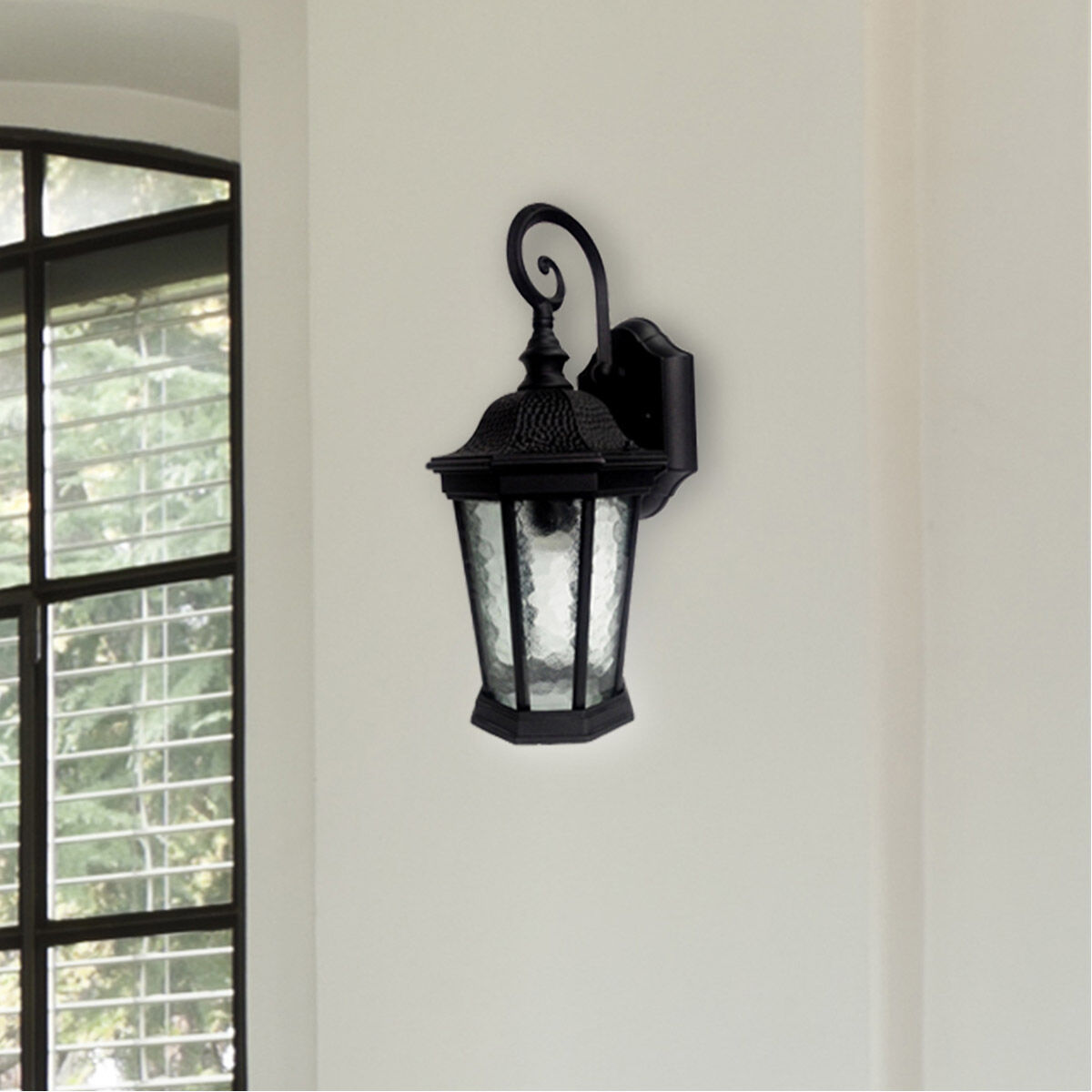 Springdale LED 16 inch Black Gold Sand Outdoor Wall Sconce