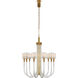 Kelly Wearstler Reverie 10 Light 30 inch Clear Ribbed Glass and Brass Single Tier Chandelier Ceiling Light in Clear Glass and Brass, Medium