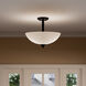 Jolie 2 Light Black Inverted Pendant/Semi Flush Ceiling Light in Incandescent