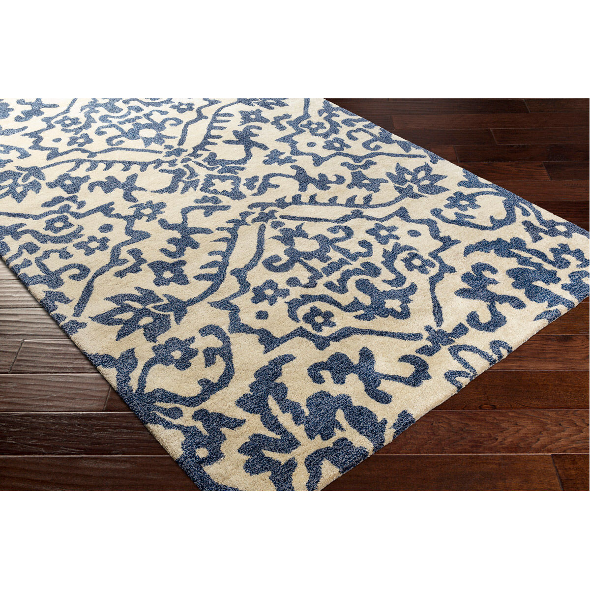 Smithsonian 156 X 108 inch Khaki/Navy/Denim Rugs, Rectangle