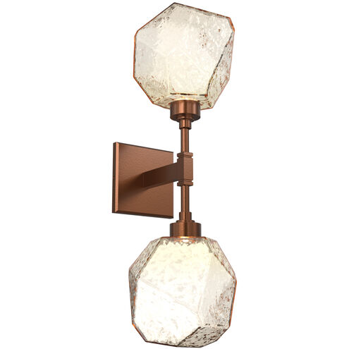 Gem LED 7 inch Flat Bronze Indoor Sconce Wall Light in Smoke, 2700K LED