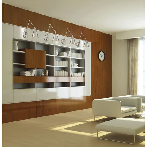 Morland 33.75 inch 60.00 watt Polished Nickel Adjustable Wall Sconce Wall Light, Essentials