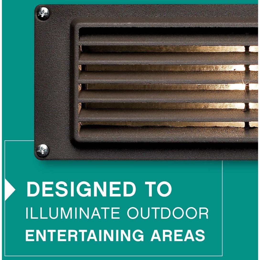 Hardy Island Louvered 12v 1.50 watt Matte Bronze Landscape Brick Light