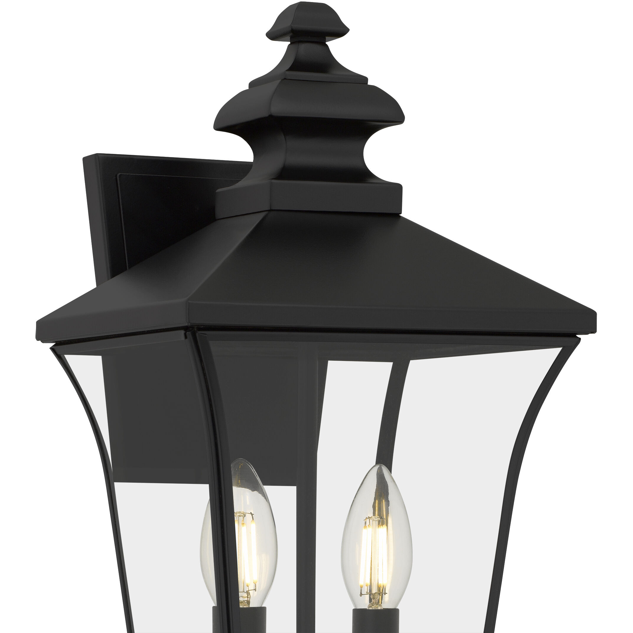 Farley 2 Light 20 inch Matte Black Outdoor Wall Lantern