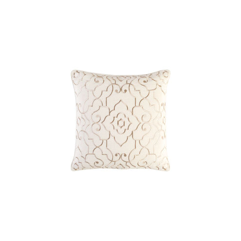 Adagio 20 X 20 inch Cream and Khaki Throw Pillow