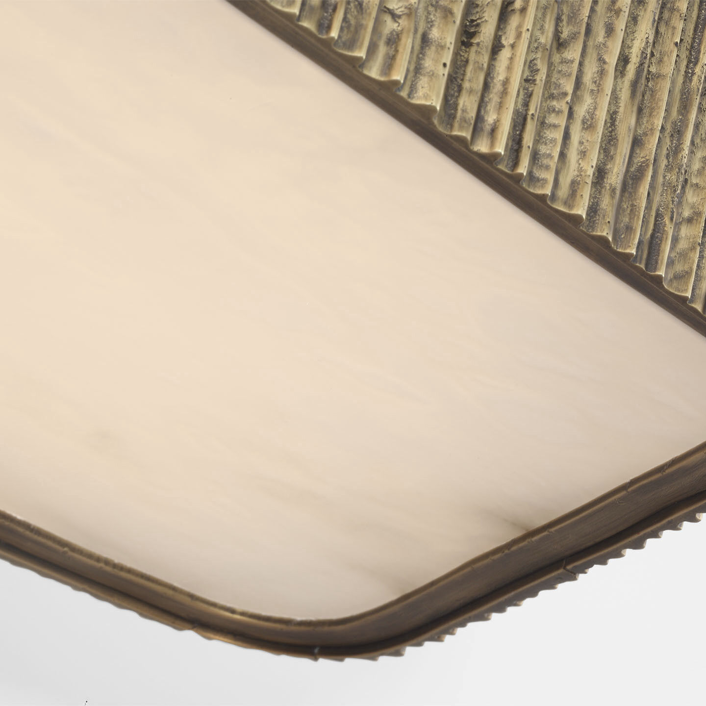 Anne-Marie Barton Fumar LED 21 inch Ridged Tombac Asymmetrical Flush Mount Ceiling Light