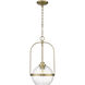 Devonshire 1 Light 10 inch Antique Brass Pendant Ceiling Light