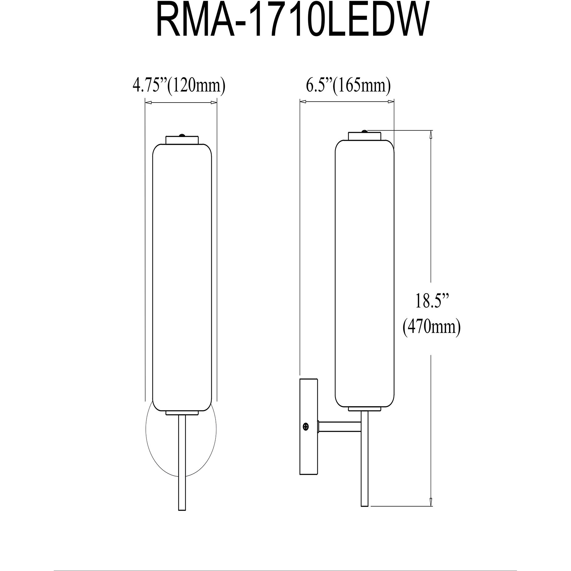 Ramona LED 4.75 inch Matte Black Wall Sconce Wall Light