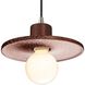 Radiance Collection 1 Light 8 inch Hammered Copper Pendant Ceiling Light in Black Cord, Brushed Nickel