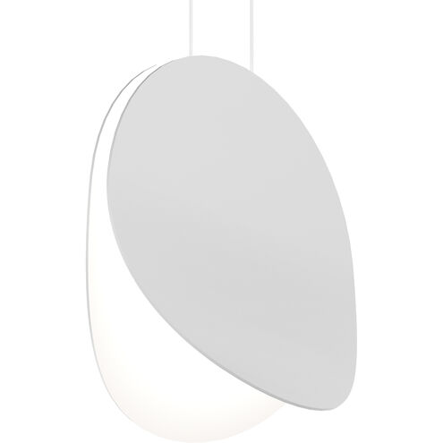 Malibu Discs LED 14 inch Satin White Pendant Ceiling Light