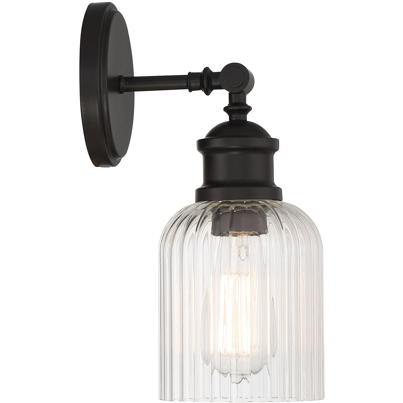 Vintage 1 Light 5 inch Matte Black Wall Sconce Wall Light