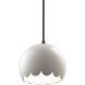 Radiance Collection 1 Light 9 inch Matte Black Pendant Ceiling Light