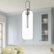Alora Mood Soji 1 Light 6 inch Brushed Nickel Pendant Ceiling Light in Clear Glass
