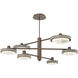 Iris LED 49 inch Burnished Bronze with Ash Mobile Chandelier Ceiling Light