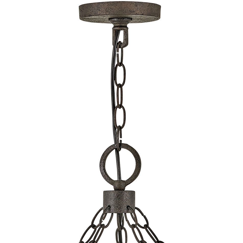 Open Air Sawyer 15 Light 46 inch Sequoia with Iron Rust Outdoor Hanging in Non-LED