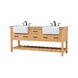 Clement 72 X 22 X 34 inch Natural Wood Bathroom Vanity Cabinet