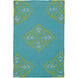 Frontier 36 X 24 inch Teal, Grass Green, Seafoam Rug