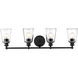 Ceil 4 Light 32 inch Matte Black Vanity Light Wall Light