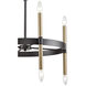 Notre Dame 6 Light 24 inch Oil Rubbed Bronze and Gold Chandelier Ceiling Light