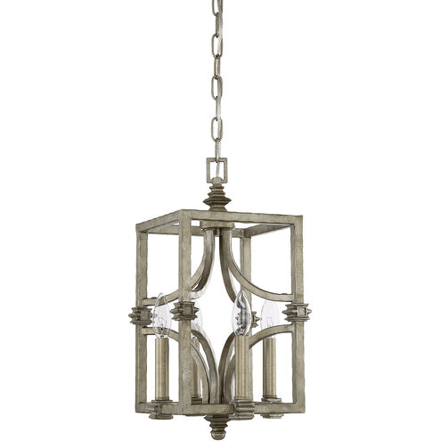 Structure 4 Light 9 inch Aged Steel Pendant Ceiling Light
