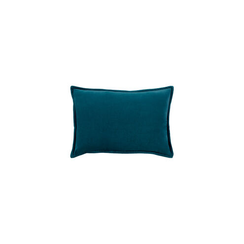 Cotton Velvet 19 X 19 inch Deep Teal Pillow Kit in 13 x 19, Lumbar