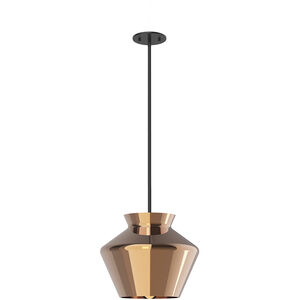 Trinity LED 13.13 inch Black and Copper Pendant Ceiling Light