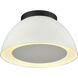Pelham 2 Light 10 inch White with Matte Black Flush Mount Ceiling Light