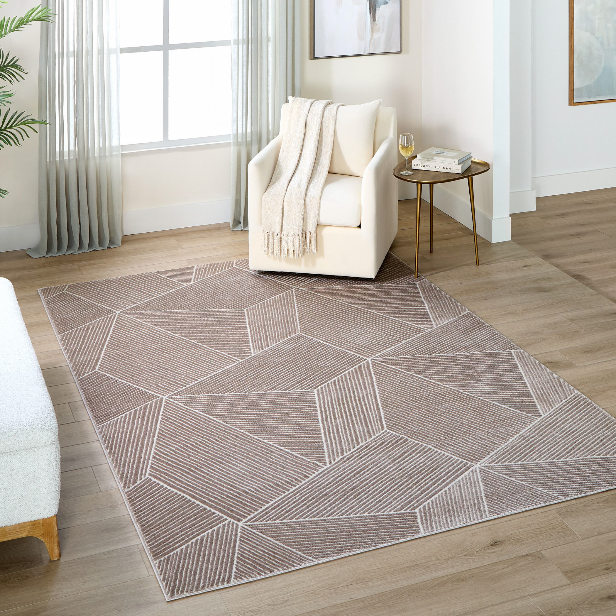 Eclectic Luxe 36 X 24 inch Brown Rug in 2 x 3