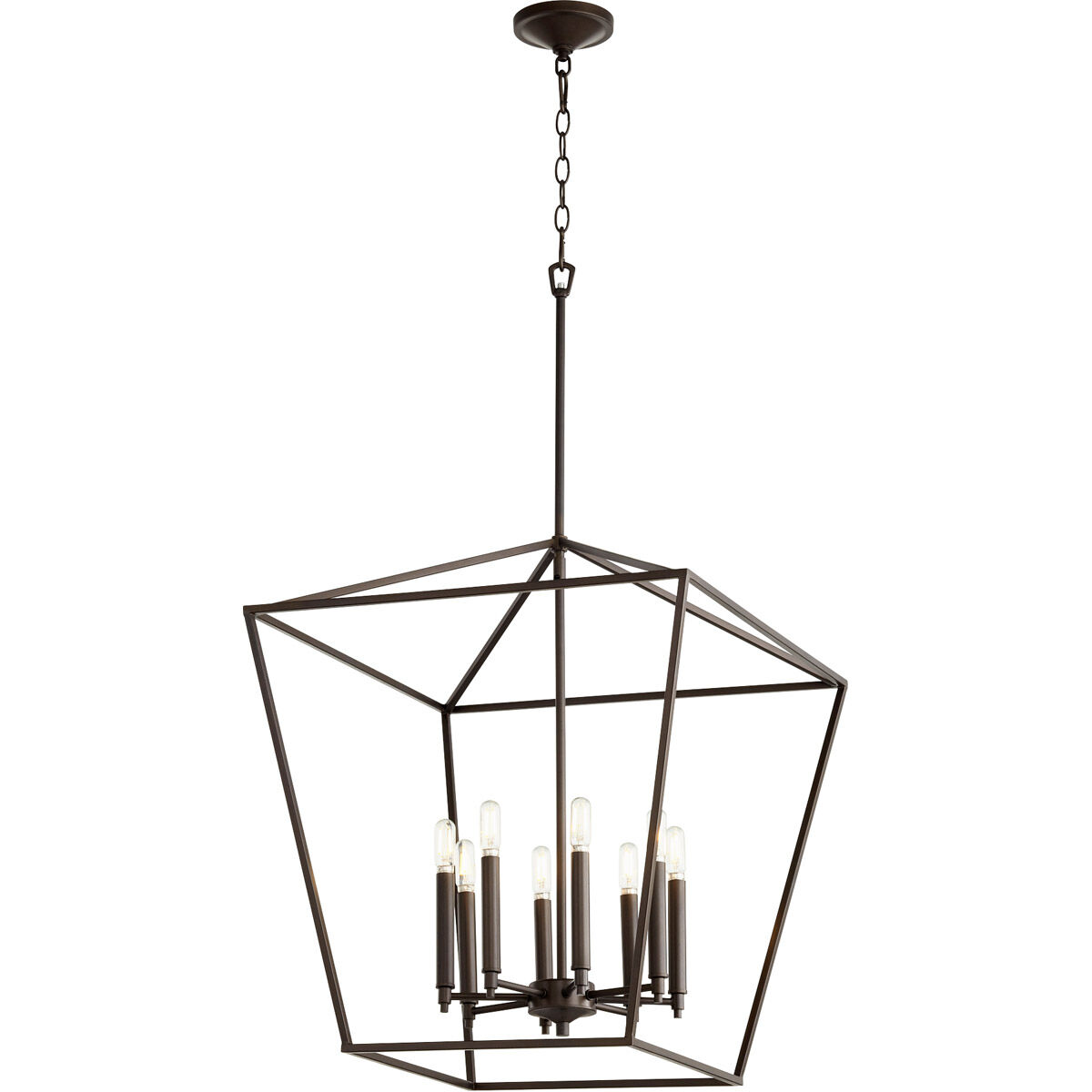 Gabriel 8 Light 22 inch Oiled Bronze Foyer Pendant Ceiling Light, Quorum Home