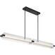 Neoness LED 67 inch Matte Black Linear Chandelier Ceiling Light in Clear