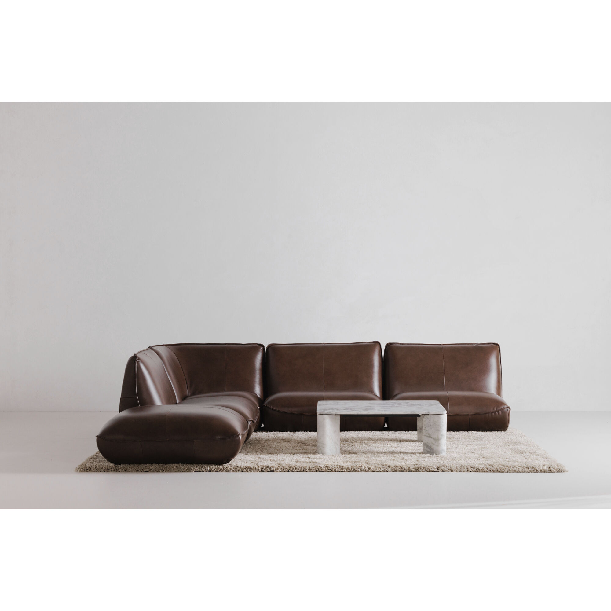 Zeppelin 14.6 inch Brown Ottoman