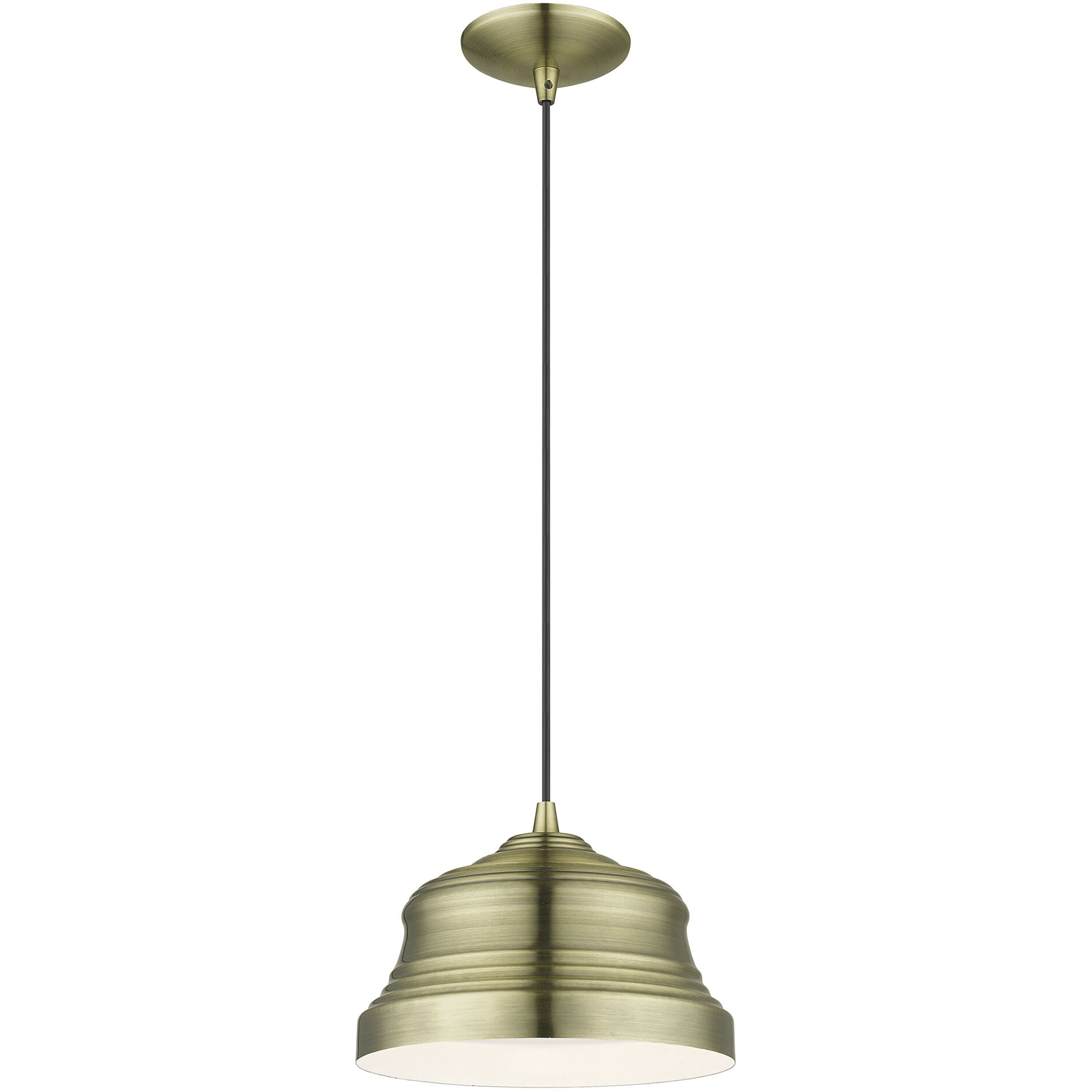 Endicott 1 Light 10 inch Antique Brass Pendant Ceiling Light