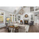 Abbey LED 24 inch Faux Wood and Polished Nickel Pendant Ceiling Light