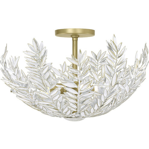Jalore 3 Light 22 inch White Semi-Flush Mount Ceiling Light
