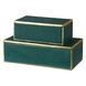 Karis 12 inch Emerald Green Decorative Box, Grace Feyock