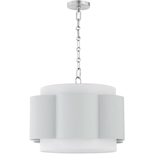 Belinder 4 Light 22 inch Brittany Blue and Chrome Pendant Ceiling Light