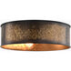 Kettle 3 Light 17 inch Weathered Brass Flush Mount Ceiling Light