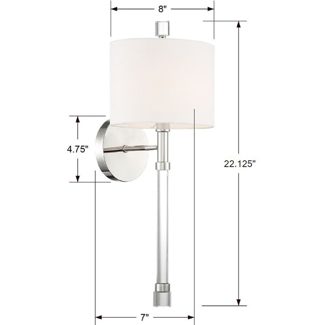 Rachel Bath Sconce Wall Light in Polished Nickel