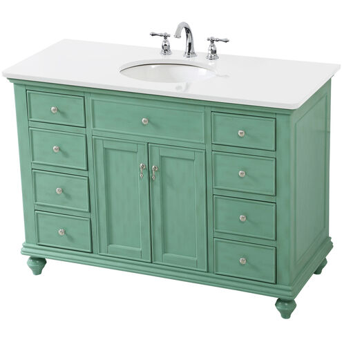 Otto 48 X 21 X 35 inch Vintage Mint Vanity Sink Set