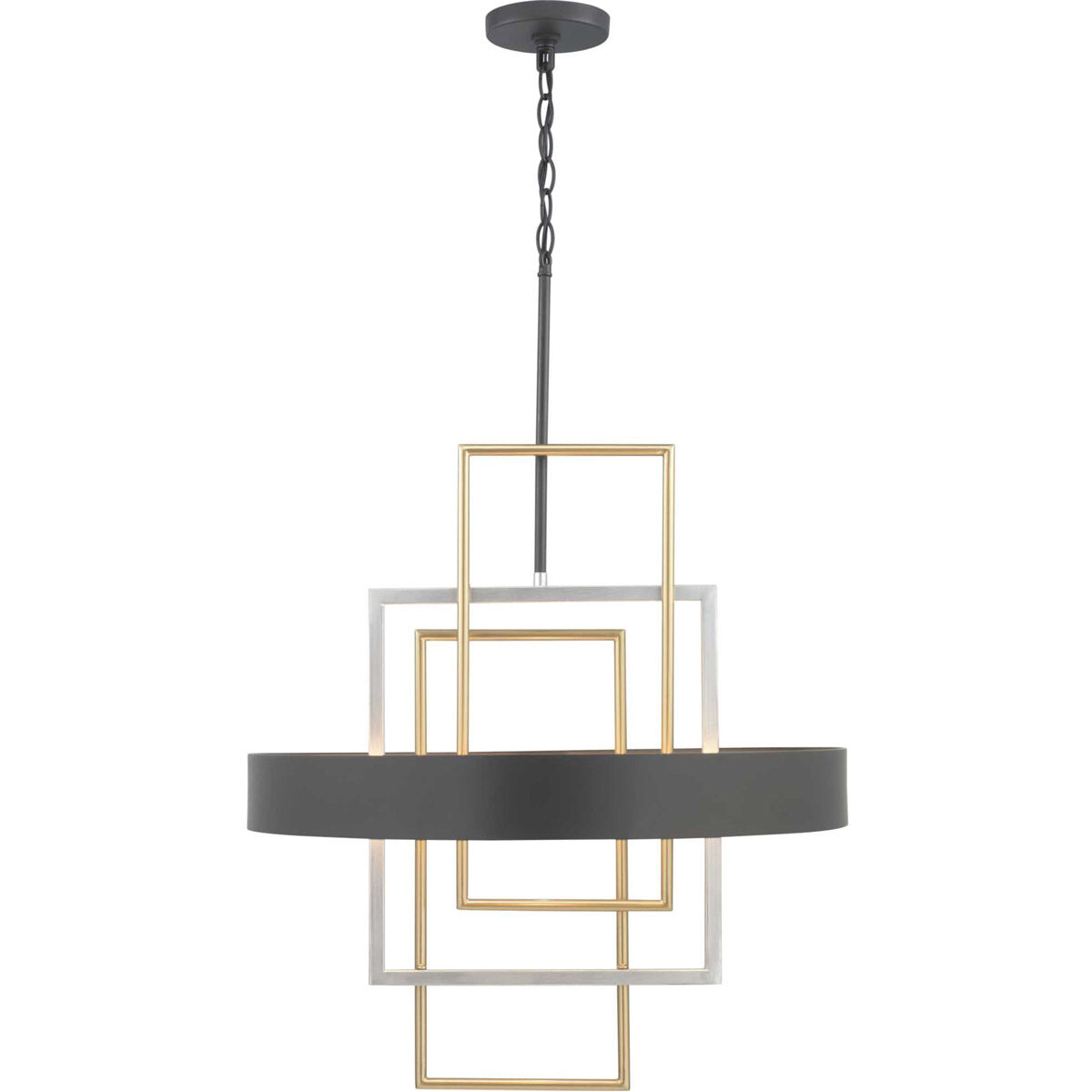 Adagio 6 Light Matte Black Pendant Ceiling Light, Design Series