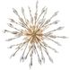 Crystal Fusion 5 Light 28 inch Peruvian Gold Semi Flush Ceiling Light