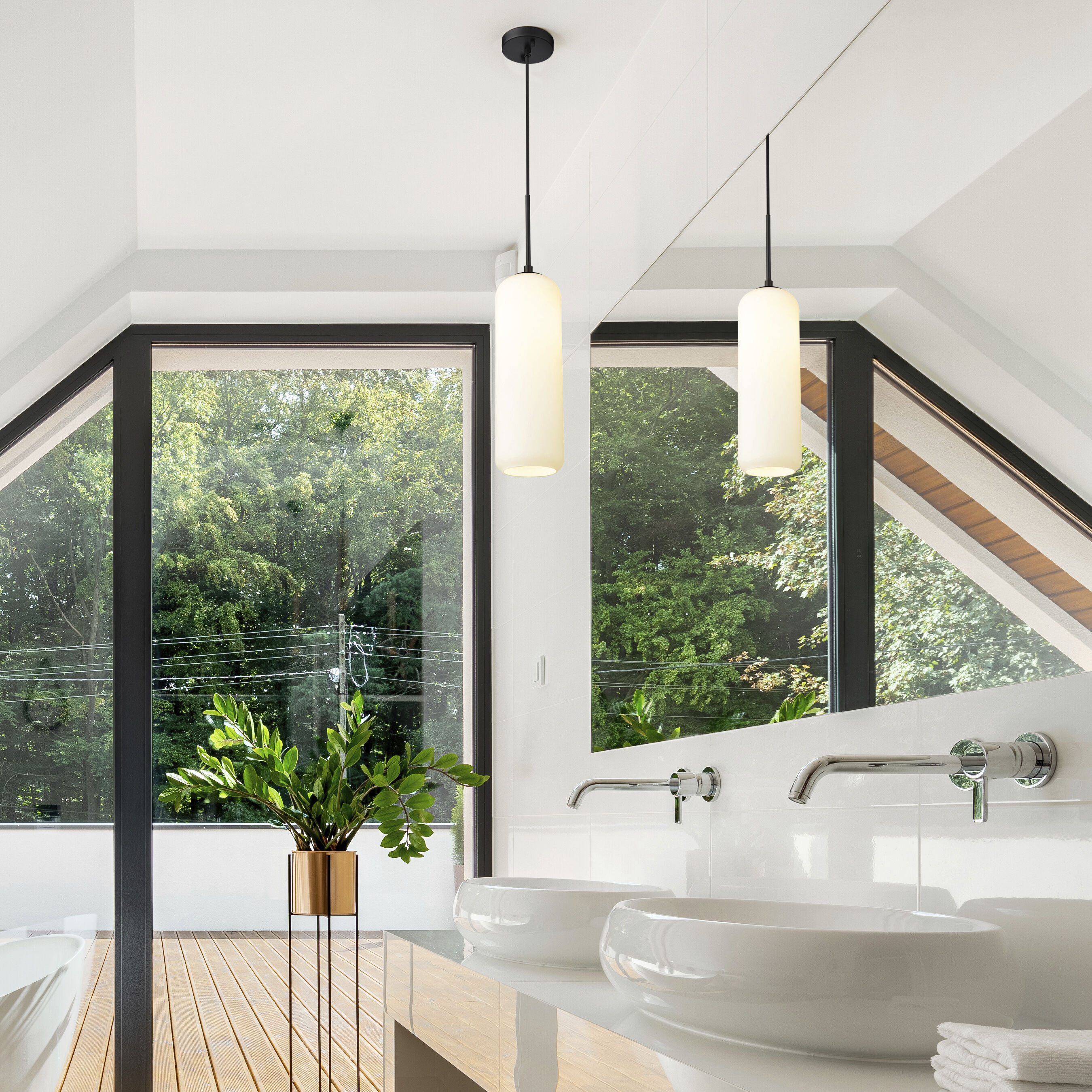 Monty 1 Light 5.25 inch Matte Black Pendant Ceiling Light