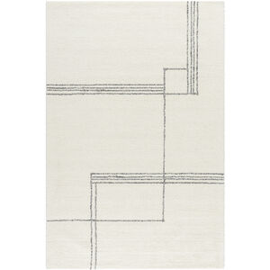 Falcao 90 X 60 inch Off-White/Light Silver Handmade Rug in 5 x 7.5