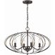 Zucca 4 Light 24.5 inch English Bronze and Antique Gold Chandelier Ceiling Light